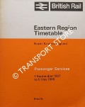 Eastern Region Timetable - North Eastern England Passenger Services, 4 September 1967 to 5 May 1968 by British Rail Eastern Region